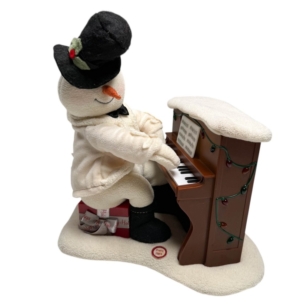 Hallmark Jingle Pals Plush Snowman Playing Piano NOT WORKING For Parts